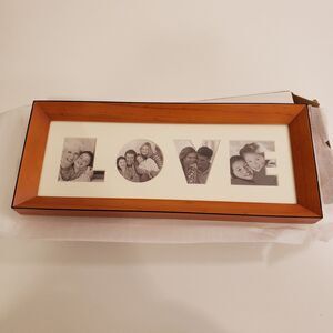 New "LOVE" Wood Picture Frame; Approx. 15 x 6
